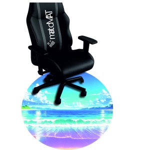 OKRĄGŁA MATA POD FOTEL OCHRONNA  ANIME FALE OCEANU