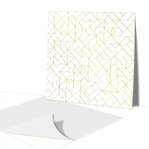 Kafelki PCV samoprzylepne 30cm Złota Geometria
