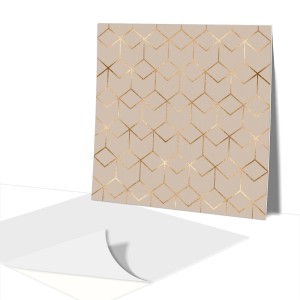 Kafelki PCV samoprzylepne 30cm Róż Złote Sześciany