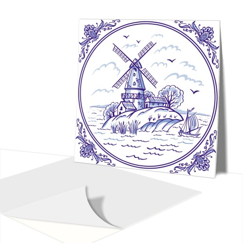 Kafelki PCV samoprzylepne 30cm Wiatrak Azulejos