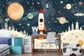 Fototapeta DLA CHŁOPCA kosmiczna rakieta kosmos planety 
