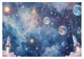 TAPETA DLA DZIECI KOSMOS GALAKTYKA PLANETY GWIAZDY 