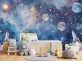 TAPETA DLA DZIECI KOSMOS GALAKTYKA PLANETY GWIAZDY 