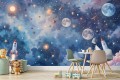 TAPETA DLA DZIECI KOSMOS GALAKTYKA PLANETY GWIAZDY 