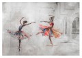 Nowoczesna fototapeta MURAL DO SALONU balet baletnice na betonie 