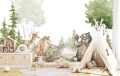 Fototapeta dla dzieci leśni przyjaciele WOODLAND ANIMAL las zwierzaki