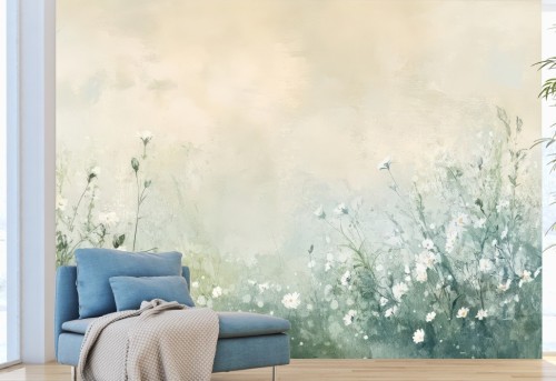 Fototapeta ścienna Romantyczne Kwiaty Na Łące do salonu sypialni
