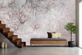Fototapeta Mural Loft Kwiaty Nowoczesny Styl Beton do salonu sypialni