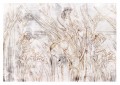 Tapeta na ścianę fototapeta w kwiaty irysy - szkic kwiatów mural ścienny