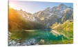 obraz na płótnie canvas tatry morskie oko zachód słońca