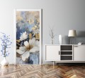 NAKLEJKA na drzwi FOTOTAPETA samoprzylepna JASNE KWIATY GLAMOUR 