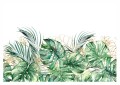 Fototapeta akwarelowe liście tropikalne ze złotem do salonu sypialni 