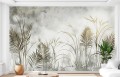 Fototapeta do salonu sypialni TRAWY NA WIETRZE BOHO NATURA ROŚLINY