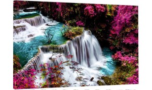 obraz na płótnie canvas wodospad kolorowy 