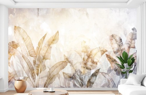 Fototapeta na ścianę ABSTRAKCYJNE TROPIKALNE LIŚCIE BANANOWCA