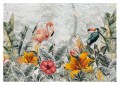 Fototapeta ścienna na wymiar EGZOTYCZNE ROŚLINY ZWIERZĘTA NA BETONIE
