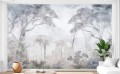 Fototapeta na wymiar TROPIKALNY LAS WE MGLE DRZEWA NATURA