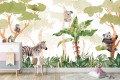 Fototapeta dla dzieci dżungla jak malowana zwierzęta 