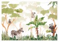 Fototapeta dla dzieci dżungla jak malowana zwierzęta 