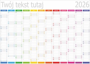 Planer kalendarz na 2026 ROK ścienny ścieralny dziennik PLANER RODZINNY