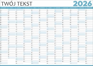 Planer kalendarz na 2026 ROK ścienny ścieralny dziennik roczny URLOPY PLANY