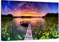 Obraz CANVAS Zachód Słońca Nad Jeziorem do salonu sypialni na ścianę