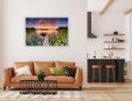 Obraz CANVAS Zachód Słońca Nad Jeziorem do salonu sypialni na ścianę