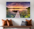 Obraz CANVAS Zachód Słońca Nad Jeziorem do salonu sypialni na ścianę