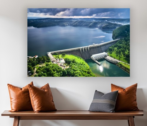 Obraz CANVAS jezioro solińskie bieszczady do salonu sypialni na ścianę