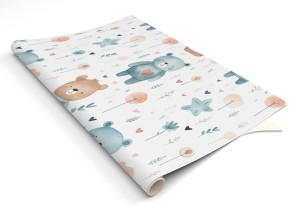 OKLEINA MEBLOWA FOLIA SAMOPRZYLEPNA dla chłopca MISIE Z SERDUSZKIEM