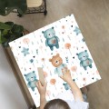 OKLEINA MEBLOWA FOLIA SAMOPRZYLEPNA dla chłopca MISIE Z SERDUSZKIEM