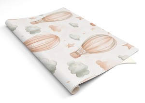 OKLEINA SAMOPRZYLEPNA dla chłopca POMARAŃCZOWE BALONY, GWIAZDY