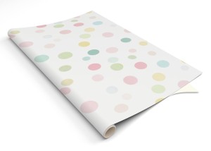 OKLEINA MEBLOWA FOLIA SAMOPRZYLEPNA dla dziewczynki KOLOROWE KROPKI