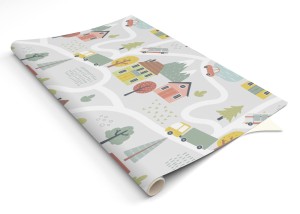 OKLEINA MEBLOWA SAMOPRZYLEPNA dla chłopca ULICE, DOMKI I SAMOCHODY 