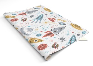 OKLEINA MEBLOWA SAMOPRZYLEPNA dla chłopca STATKI KOSMICZNE, RAKIETY