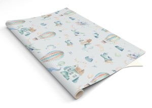 OKLEINA MEBLOWA FOLIA SAMOPRZYLEPNA dla chłopca SAMOLOTY, DOMKI