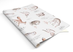 OKLEINA MEBLOWA FOLIA SAMOPRZYLEPNA dla dziewczynki LEŚNE ZWIERZĘTA 