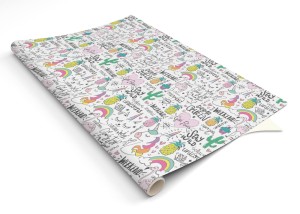 OKLEINA SAMOPRZYLEPNA dla dziewczynki FLAMINGI, KAKTUSY I ANANASY