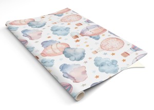 OKLEINA SAMOPRZYLEPNA dla dziewczynki CHMURKI NIEBIESKIE I BALONY