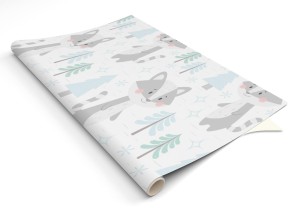 OKLEINA MEBLOWA FOLIA SAMOPRZYLEPNA dla dziewczynki CHOINKI, KOTY