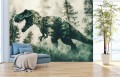 Fototapeta do salonu DINOZAUR ABSTRAKCJA LAS NATURA 