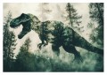 Fototapeta do salonu DINOZAUR ABSTRAKCJA LAS NATURA 
