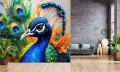 Fototapeta do salonu sypialni piękny ptak paw