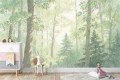 Fototapeta dla dzieci PASTELOWY LAS DRZEWA NATURA