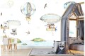 Fototapeta dla dzieci Latające zwierzątka balony miś odkrywca