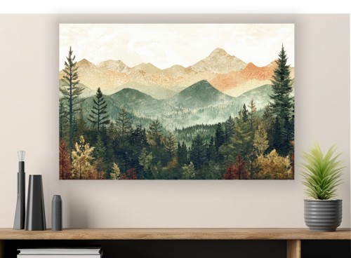 Obraz do salonu GÓRY KRAJOBRAZ LAS NATURA