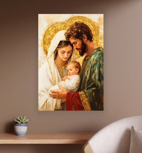 Obraz Religijny Święta Rodzina Józef Maryja Jezus sztuka nowoczesna