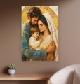 OBRAZ do salonu religijny na płótnie Portret ŚWIĘTA RODZINA JEZUS