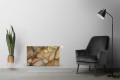 NOWOCZESNA MAGNETYCZNA Gold marble Osłona na kaloryfer NA WYMIAR