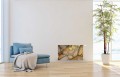 NOWOCZESNA MAGNETYCZNA Gold marble Osłona na kaloryfer NA WYMIAR
